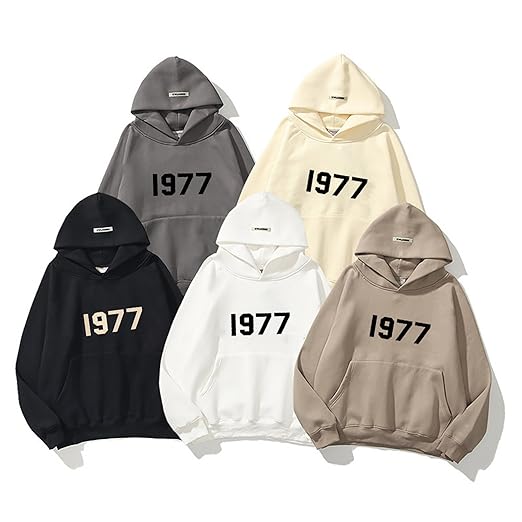 KEERADS 1977 Hoodie Essentials, Unisex 2024 Casual Hooded